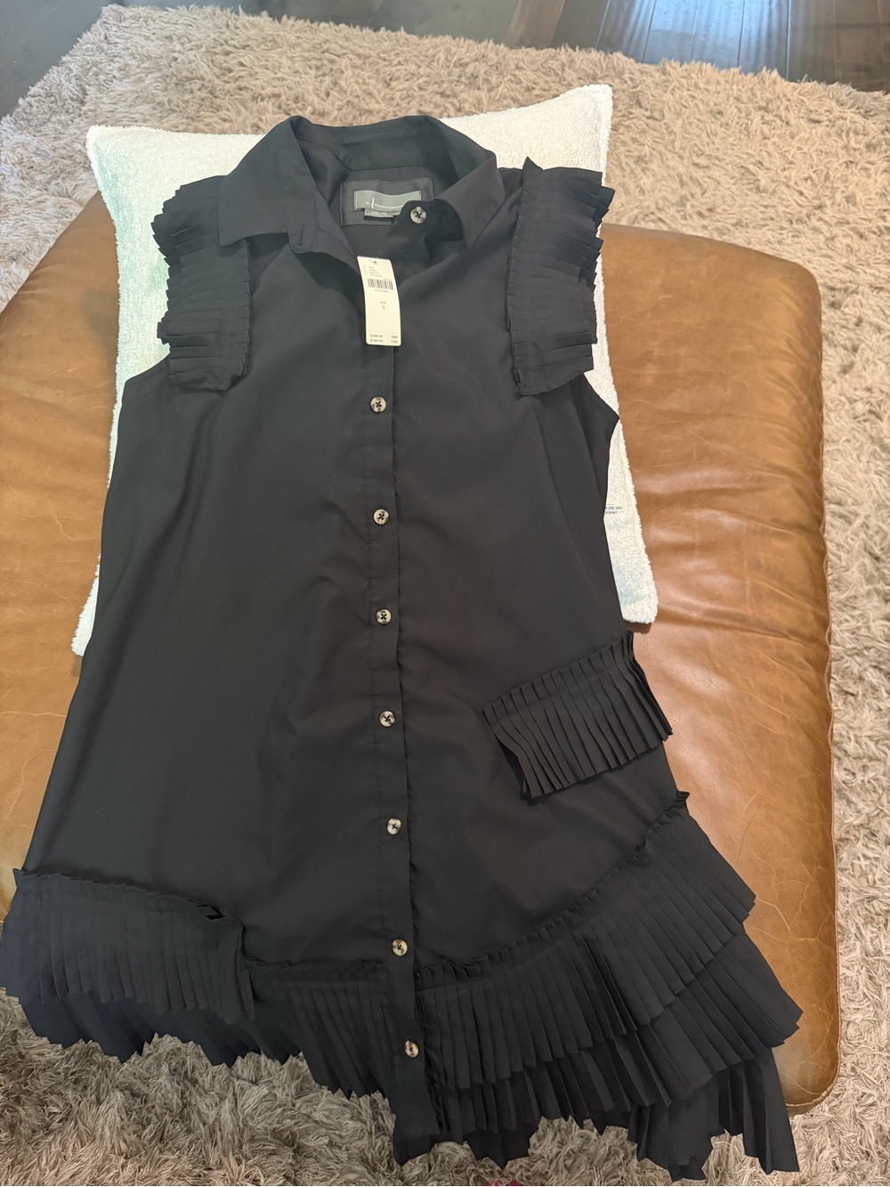 Anthropologie Black Button-Up dress